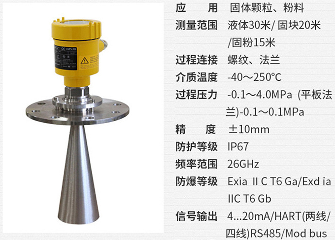 灰?guī)炖走_物位計RD708技術(shù)參數(shù)表圖