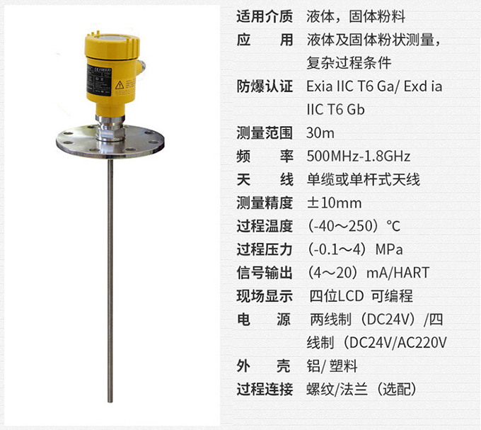 灰?guī)炖走_物位計RD710技術(shù)參數(shù)表圖